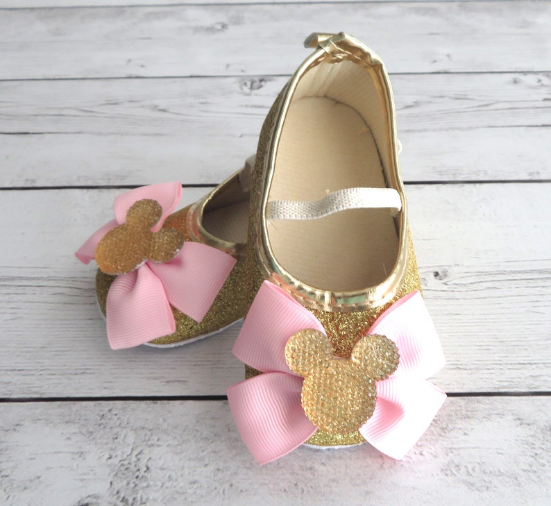 gold minnie mouse shoes