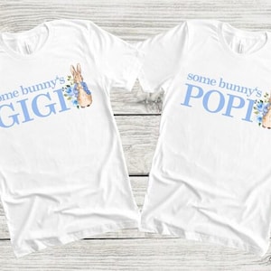 Camisetas familiares de Peter Rabbit para su primer cumpleaños: ¡Un conejito cumple un año!, primer cumpleaños de conejito, mamá, papá, abuela, hermana, baby shower de niño imagen 6
