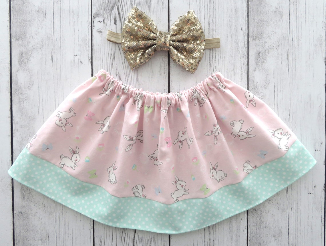 Bunny Skirt for Baby Girl Easter Skirt Spring Skirt Some Etsy