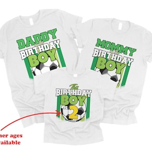 Soccer Birthday Boy Shirts - sports birthday, soccer ball, soccer player, birthday boy, mommy daddy brother sister, soccer theme