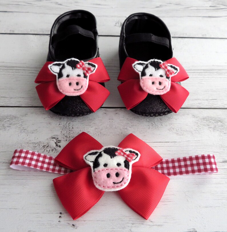 Download Cow One First Birthday Onesie in red for baby girl with | Etsy