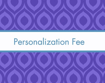Personalization Fee - 5 - for Family Shirt Sets - purchase BEFORE ordering shirts