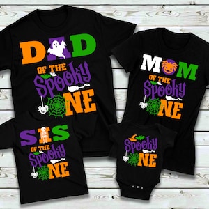 Halloween 1st Birthday matching Family Shirts for Boy or Girl - spooky One, Boo-day, mom dad brother nana, first birthday boy, 1st bday girl
