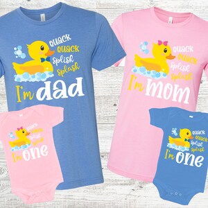 Rubber Ducky Birthday Family Shirts - birthday boy, birthday girl, mom dad nana papa brother aunt, 1st birthday, 2nd birthday, baby shower