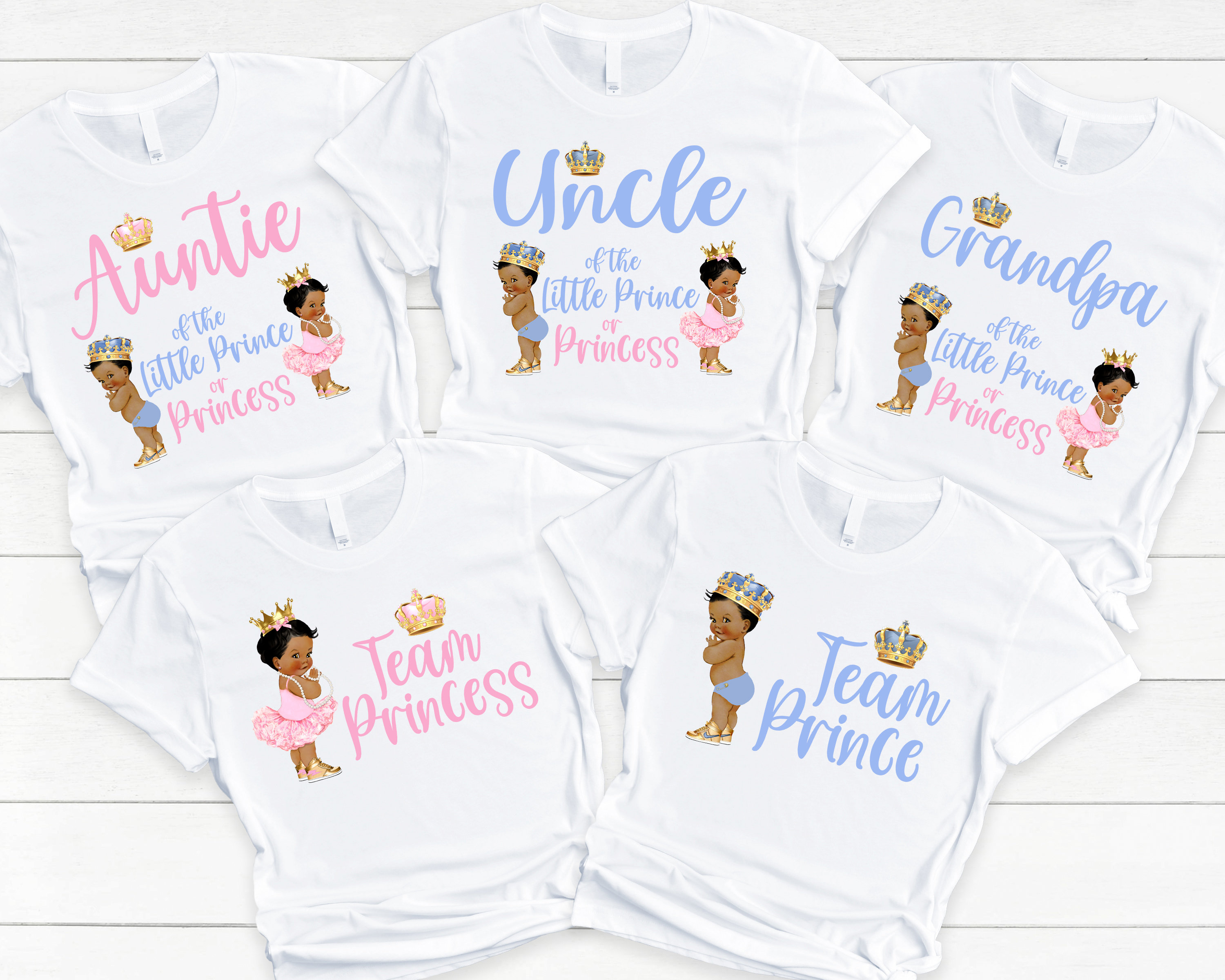 Prince or Princess Baby Shower Family Shirts gender reveal - Etsy 日本