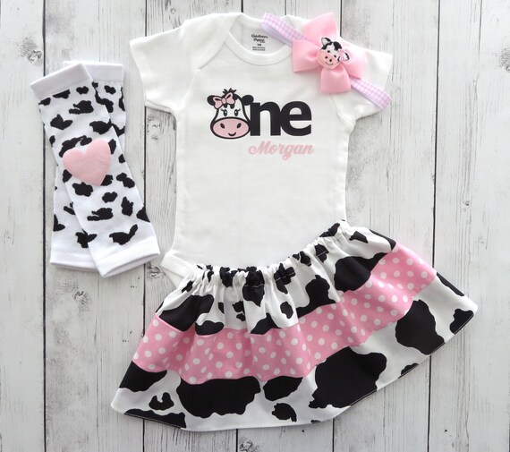 girl first birthday outfit Barnyard Animal First Birthday Outfit in Red Gingham cow headband cow outfit farm animal barnyard