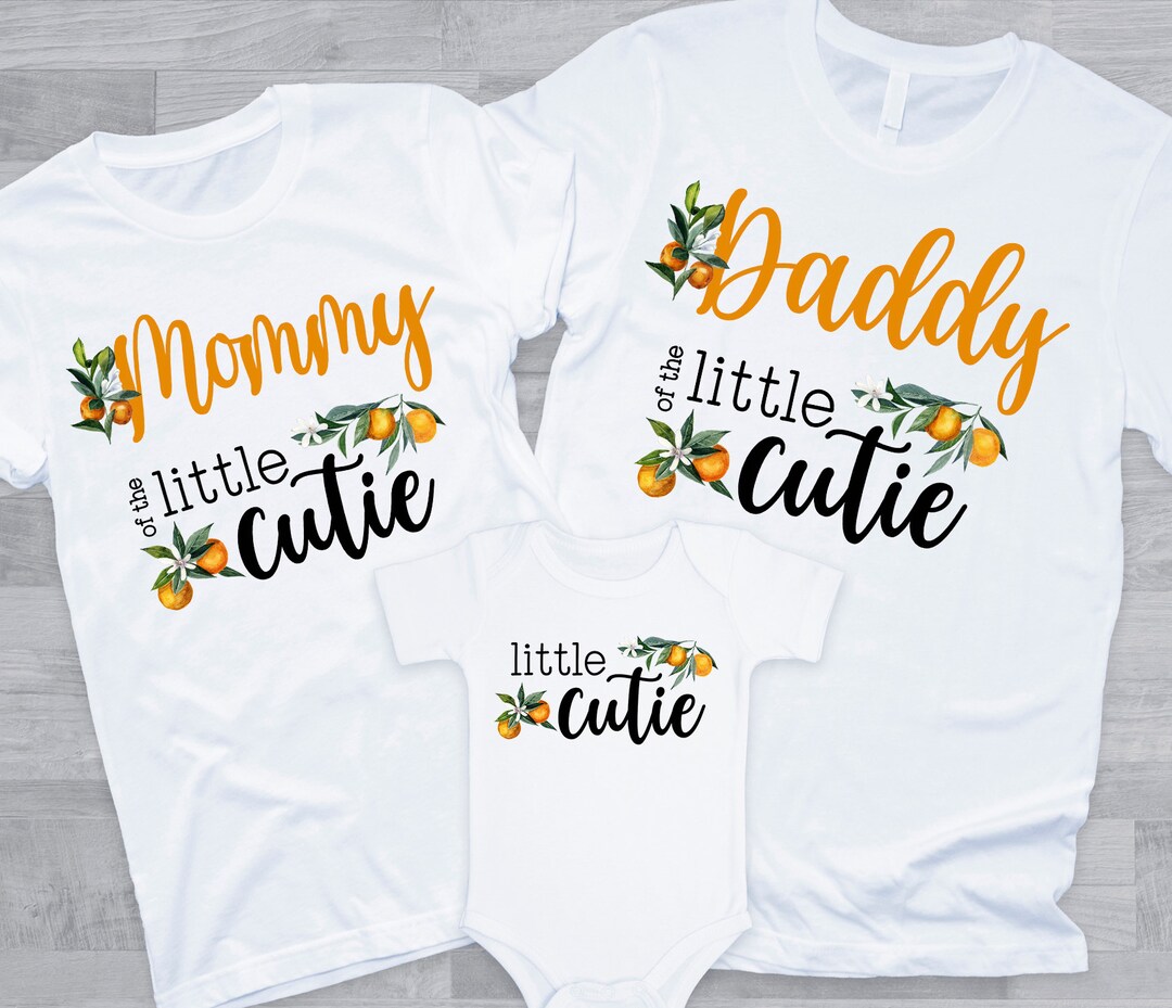 Little Cutie Family Tshirts for Baby Shower or Birthday Party Etsy