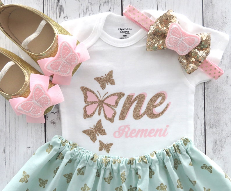 butterfly first birthday outfit