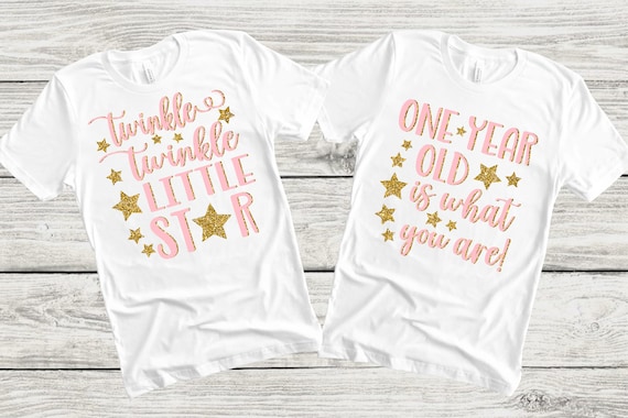 Twinkle Twinkle Little Star 1st Birthday Matching Family Shirts