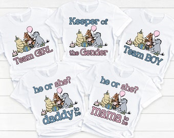 Classic Pooh Baby Shower Shirts Keeper of Gender, Vintage Winnie
