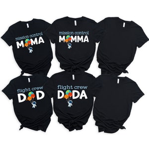Outer Space Birthday Shirts for Family - 4 & out of this world, 3 is a blast, two the moon, 1st trip around sun, houston we have, astronaut image 5