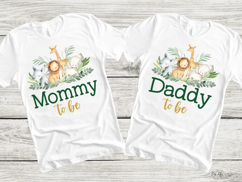 Safari Animal Baby Shower Family Shirts Gender Neutral Etsy
