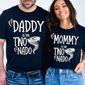 TWO nado Birthday Family Shirts - 2nd birthday boy, tornado theme, boy birthday theme, second birthday boy, black shirts