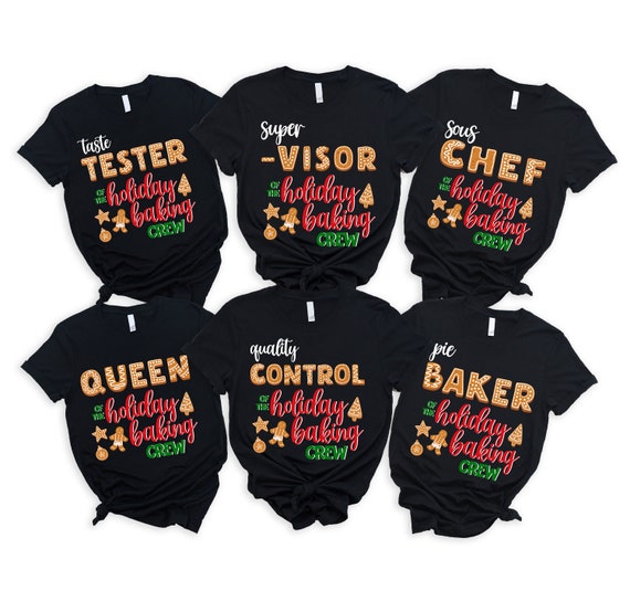 Holiday Baking Crew Black T-shirts for the Holidays cookie Tester, Matching  Family Xmas Shirt, Holiday Shirts, Cookie Eater, Littlest Baker - Etsy