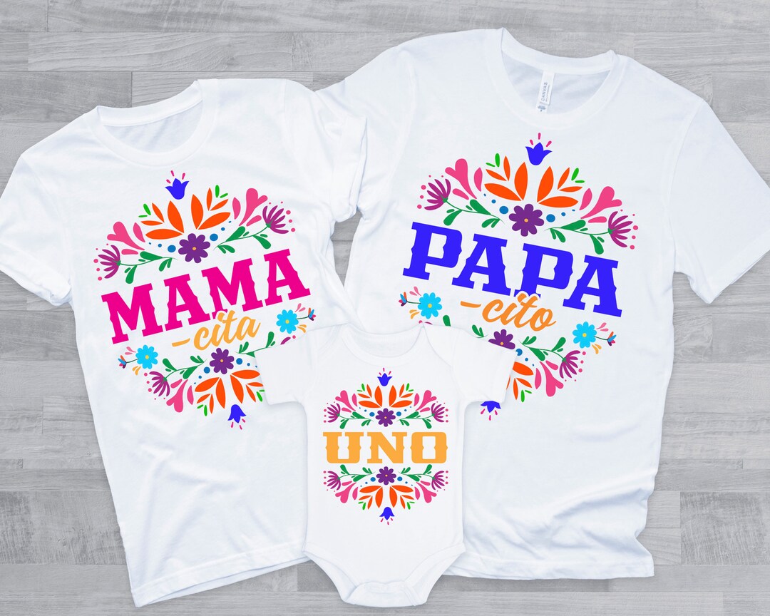 First Fiesta Birthday Family Shirts Uno Birthday Girl, Mama Cita Abuela ...