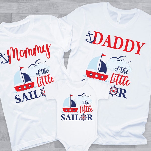 Nautical Birthday OR Nautical Baby Shower Family Shirts, mom dad grandma brother sister aunt, ahoy its a boy, sail away, little sailor bday