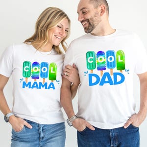 アイスキャンディーの誕生日ファミリーシャツ - 2歳の誕生日の男の子、2つのクールな、アイスクリームの男の子の誕生日のテーマ、2歳の誕生日の男の子、青緑のアイスキャンディー、夏