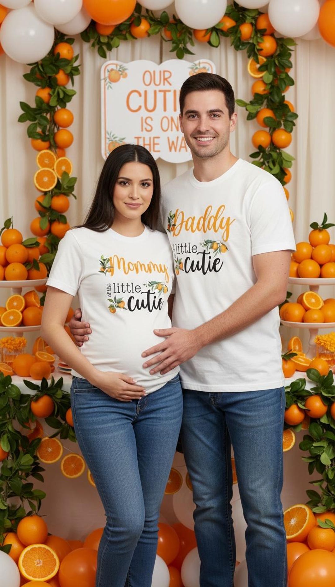 Little Cutie Family T-shirts for Baby Shower or Birthday Party