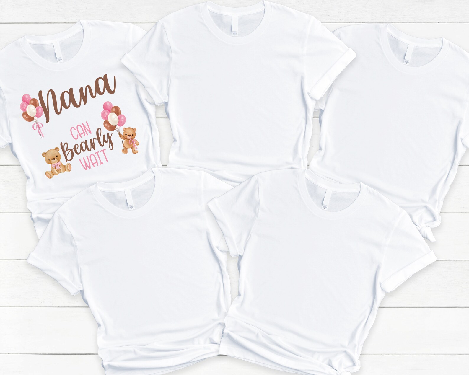 Can Bearly Wait Baby Shower Shirts Girl Baby Shower Mom Dad Etsy
