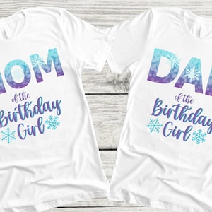 A Frozen Winter Wonderland Birthday Family Shirts -snowflake birthday girl, mom dad nana brother sister aunt, snow much fun, winter birthday
