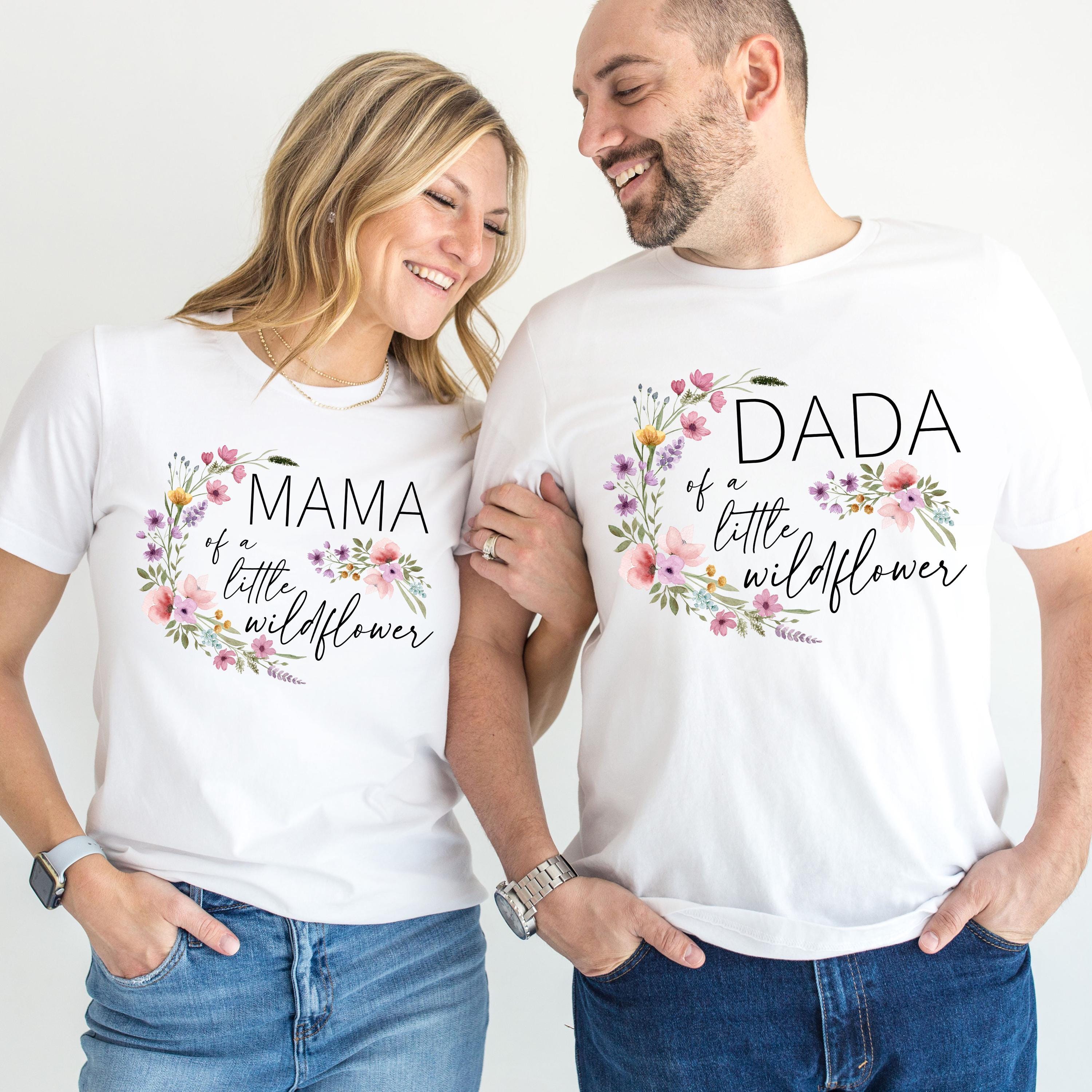 Baby in Bloom Family Shirts - Wildflower Baby Shower, Mom Dad Nana