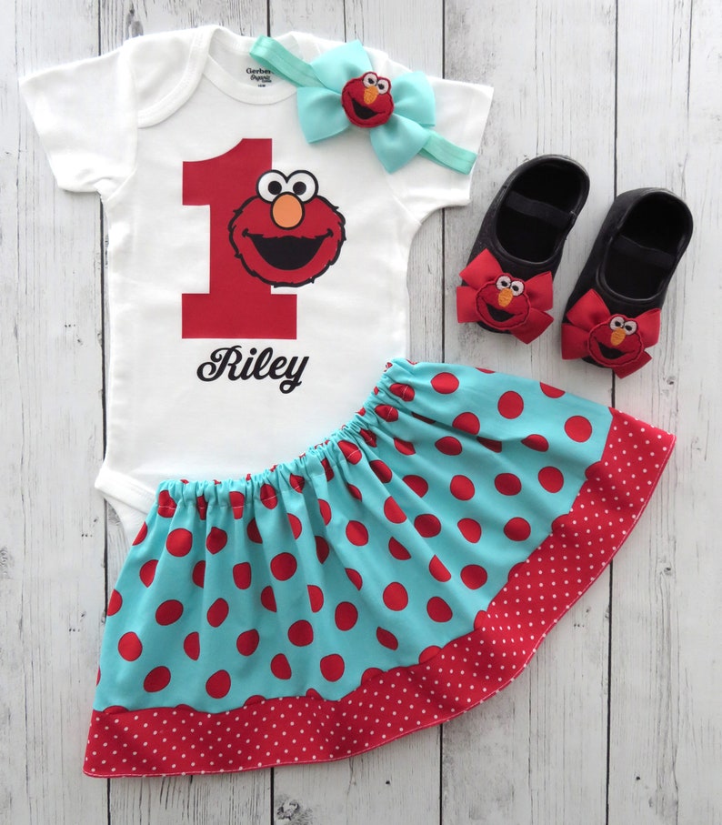 elmo 1st birthday outfit girl