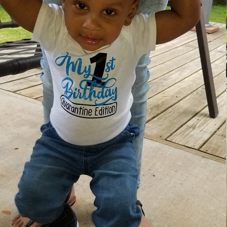 My First Birthday Onesie Quarantine Edition funny baby Etsy