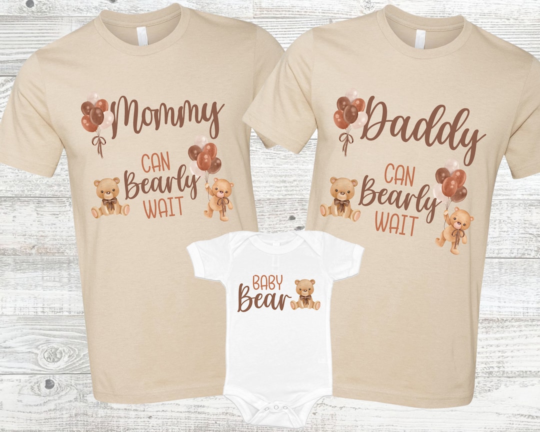 Can Bearly Wait Baby Shower Shirts Gender Neutral Baby Shower