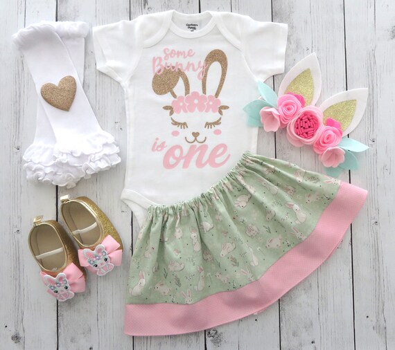 bunny first birthday outfit