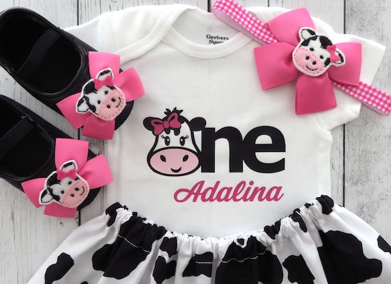 farm first birthday outfit girl