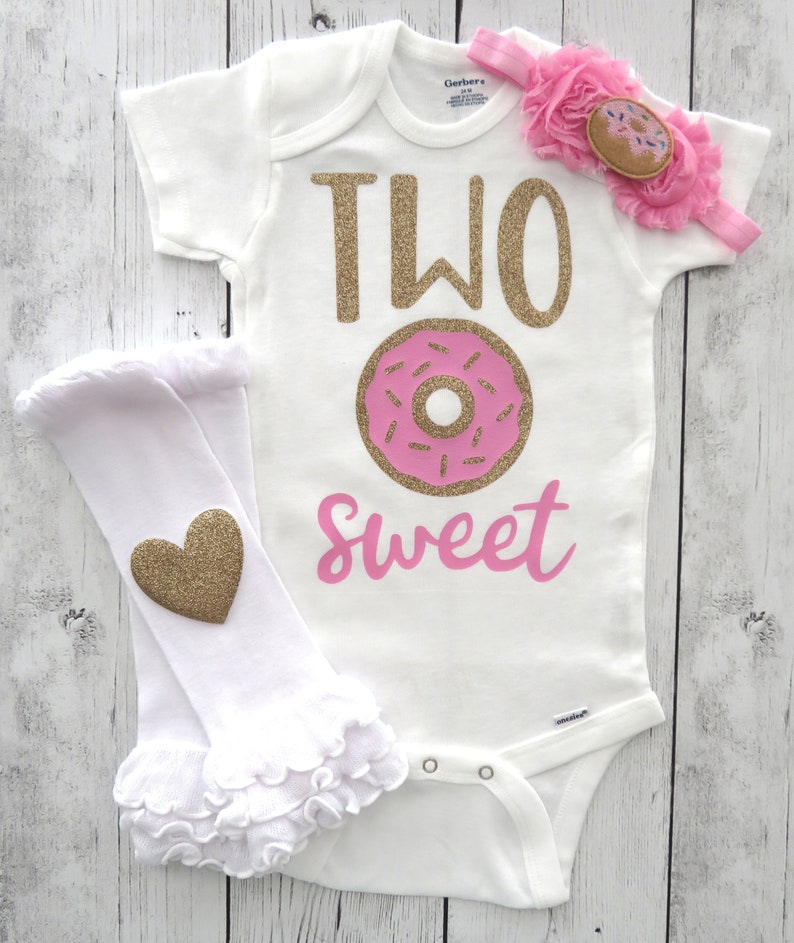 Donut Second Birthday Outfit for Baby Girl Donut Grow Up Etsy