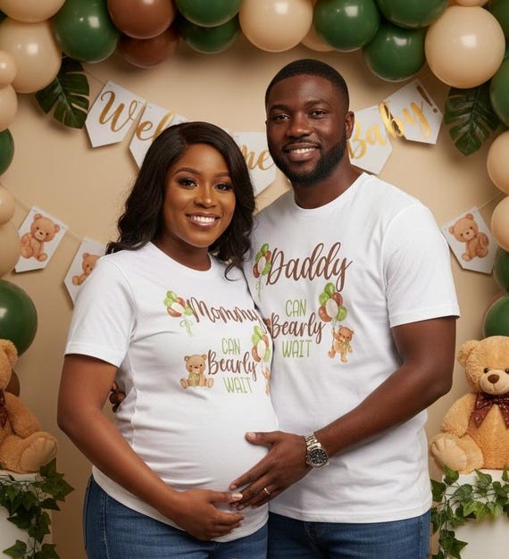 Can Bearly Wait Baby Shower Shirts - Gender Neutral Baby Shower