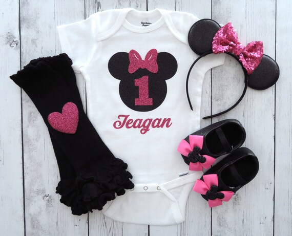 minnie mouse birthday onesie