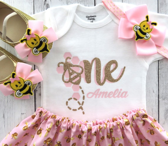 bee first birthday outfit