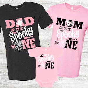 Pastell Halloween 1. Geburtstag passende Familien Shirts - spooky One, Boo-day, Mama Papa Bruder Nana, erster Geburtstag Mädchen, Halloween Bday Mädchen