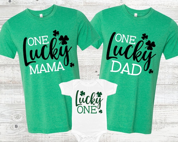 One Lucky Dad Matching St Patricks Day T Shirt One Lucky Dad Matching St Patricks Day T Shirt
