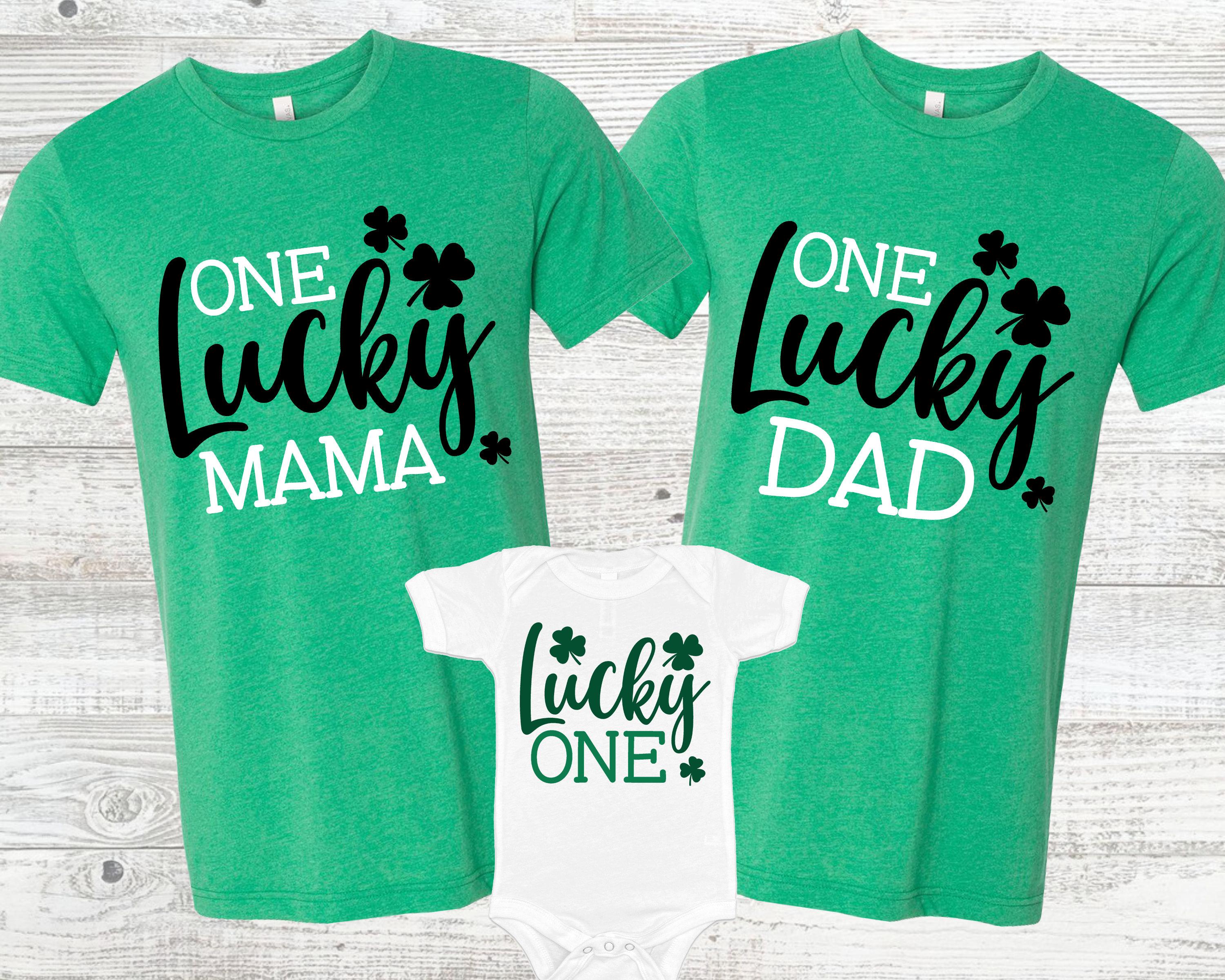 One Lucky Dad Matching St Patricks Day T Shirt One Lucky Dad Matching St Patricks Day T Shirt