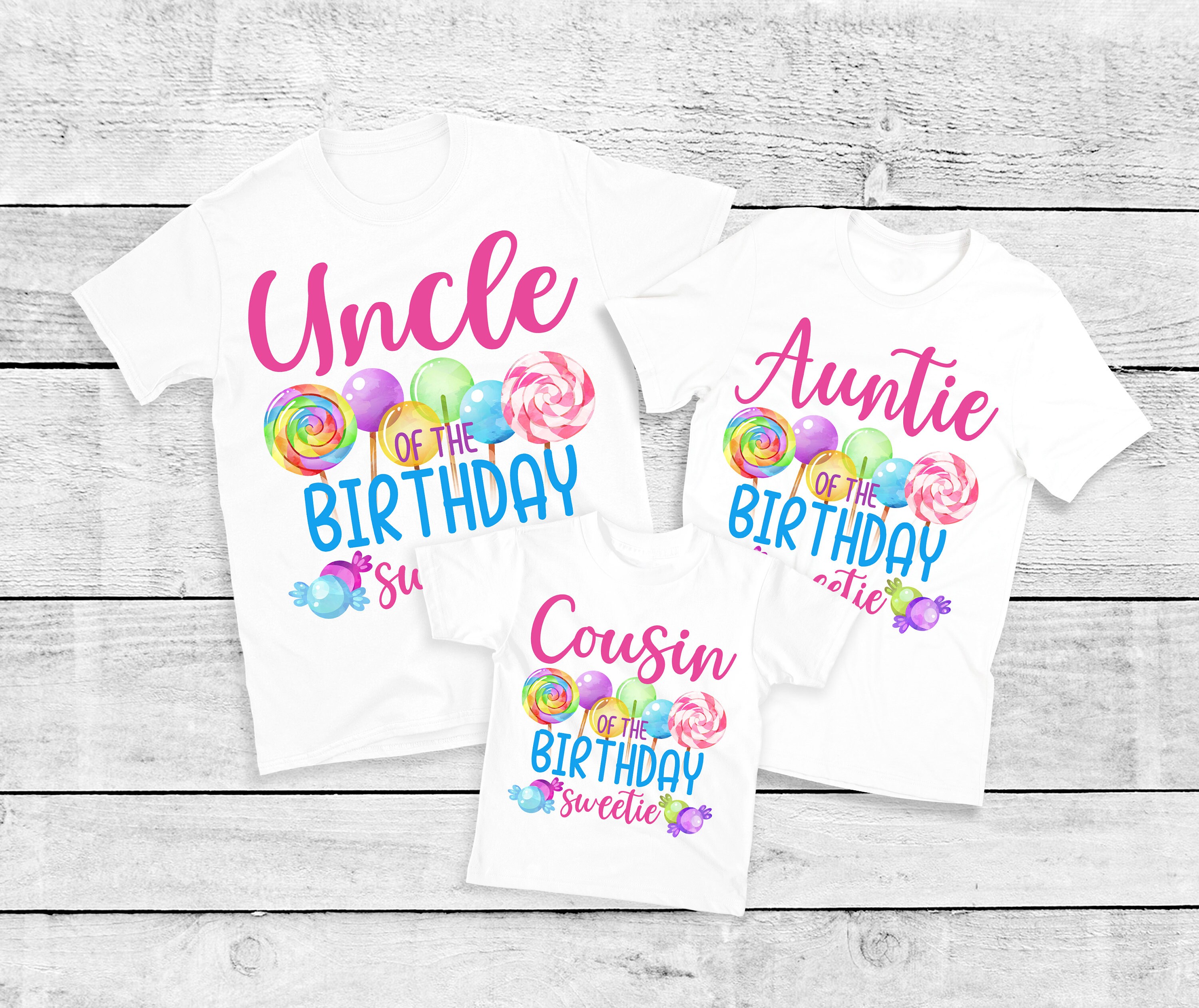 Candy Themed Birthday Family Shirts