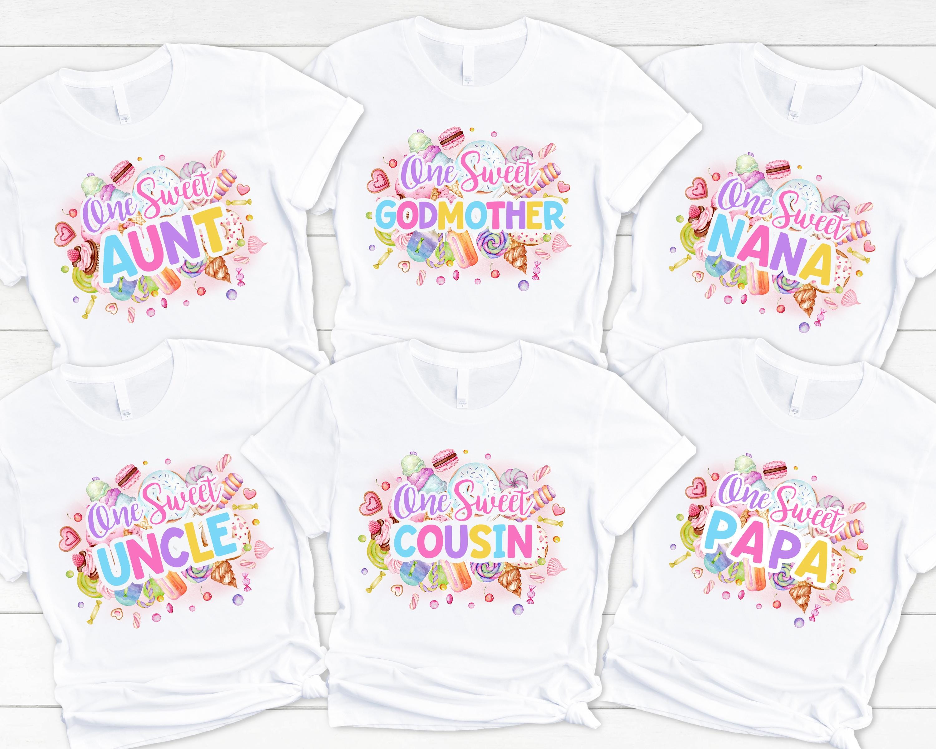 Sweet One Candy Themed Birthday Family Shirts