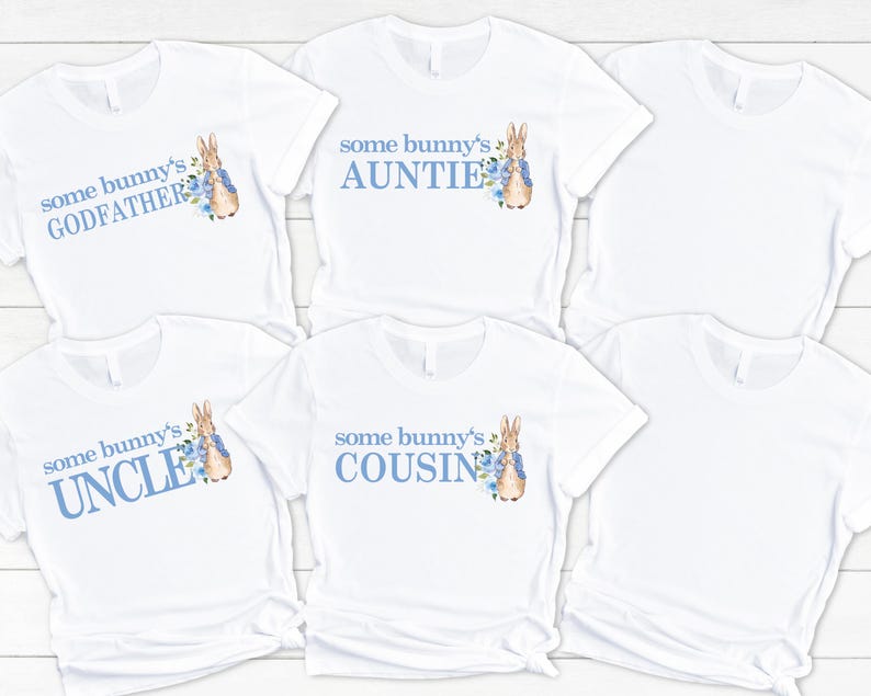 Camisetas familiares de Peter Rabbit para su primer cumpleaños: ¡Un conejito cumple un año!, primer cumpleaños de conejito, mamá, papá, abuela, hermana, baby shower de niño imagen 9