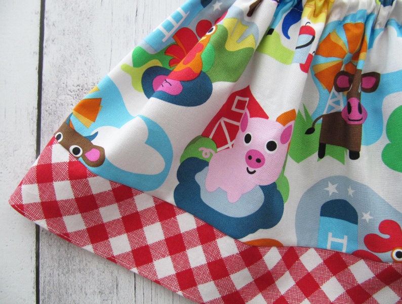 girl first birthday outfit Barnyard Animal First Birthday Outfit in Red Gingham cow headband cow outfit farm animal barnyard