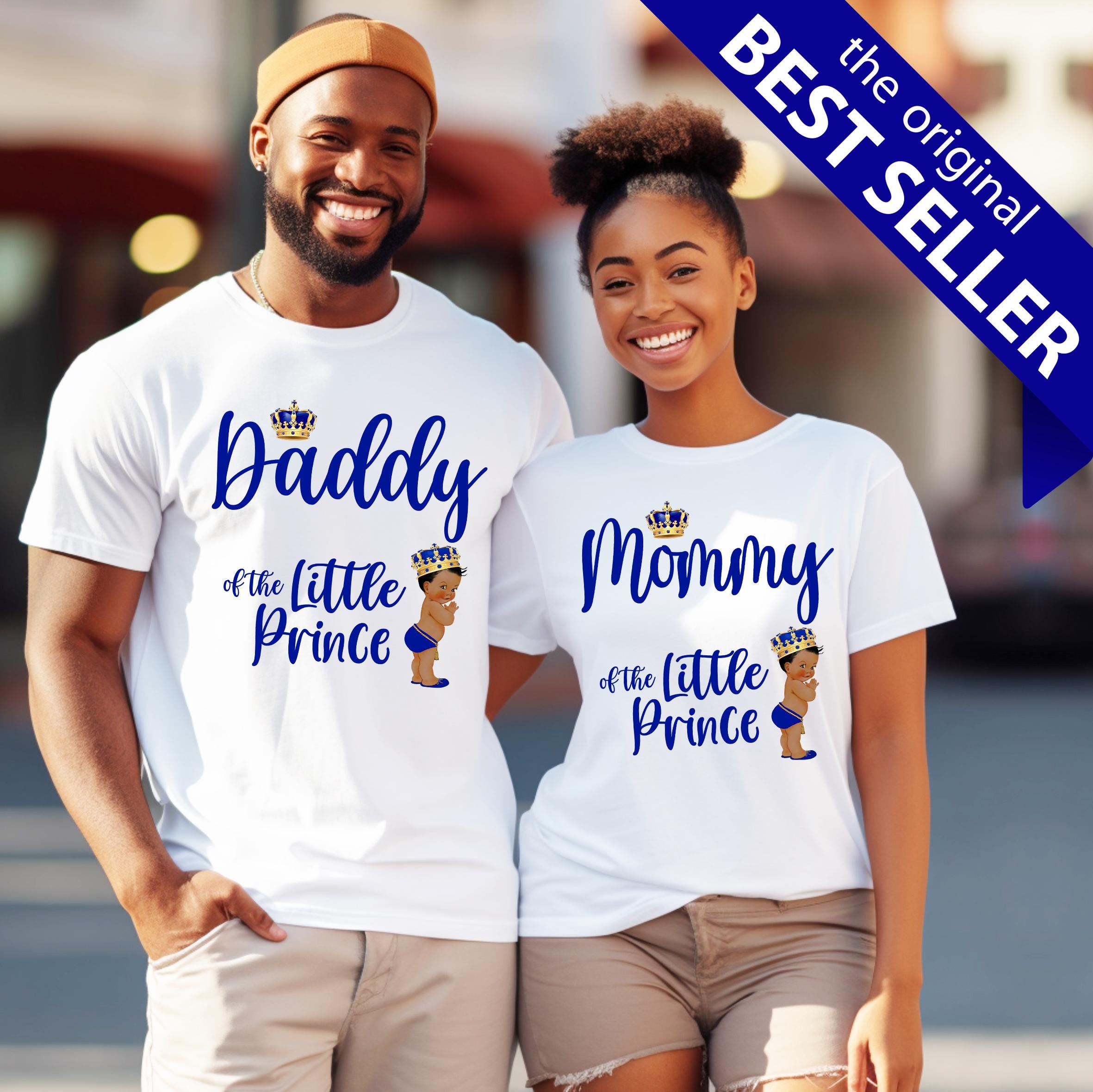 Little Prince Matching Family Shirts - Blue Gold Prince Birthday