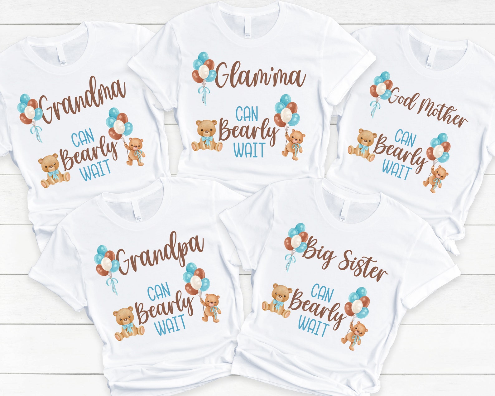 Can Bearly Wait Baby Shower Shirts Boy Baby Shower Mom Dad Etsy