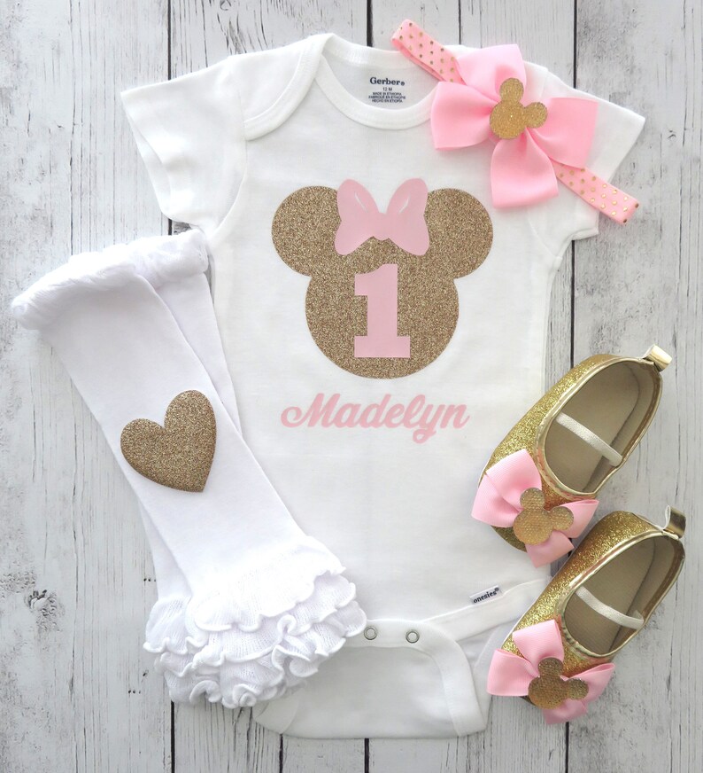 minnie mouse first birthday onesie