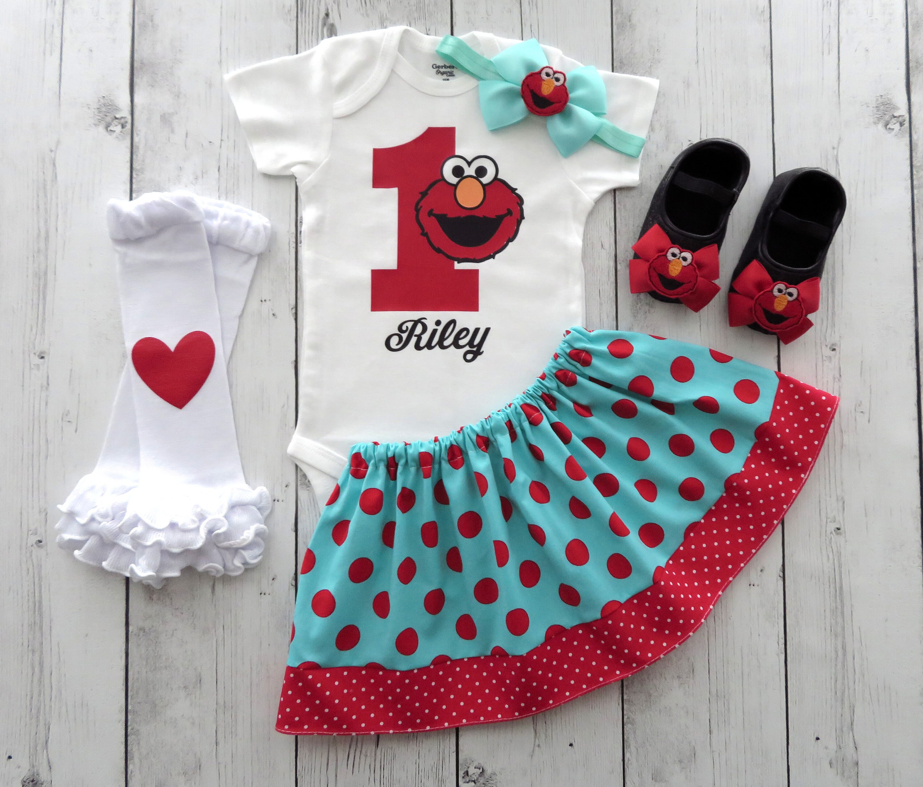elmo 1st birthday outfit girl