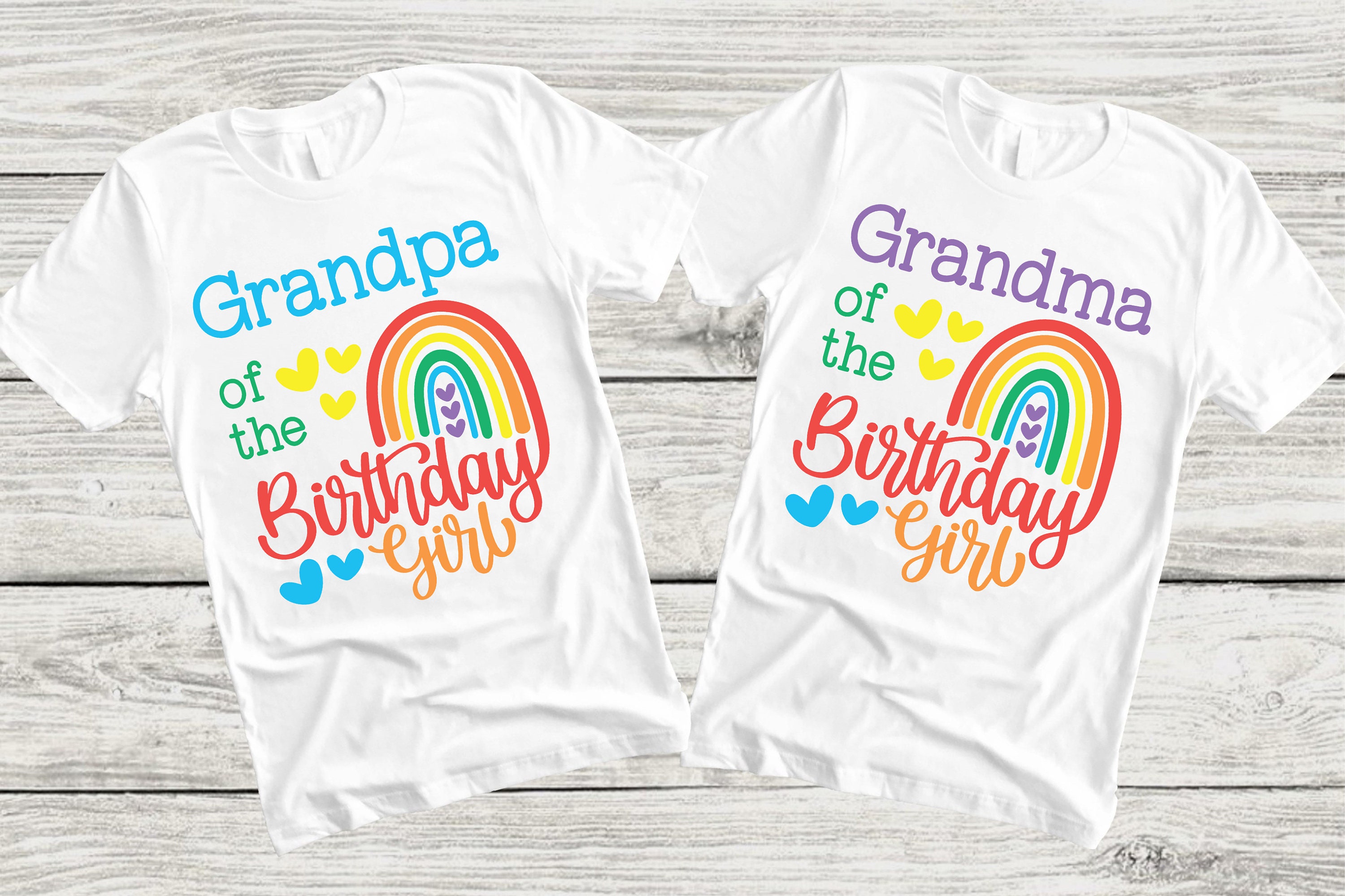 Rainbow Family T-Shirts for her Birthday Party