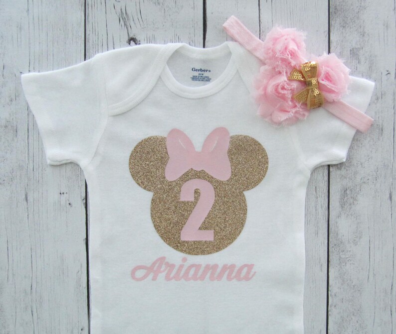 minnie mouse birthday onesie