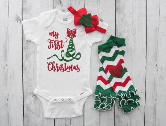 baby's first christmas onesie