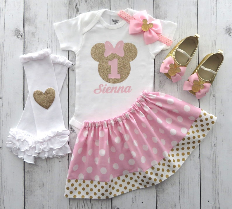 pink and gold outfit