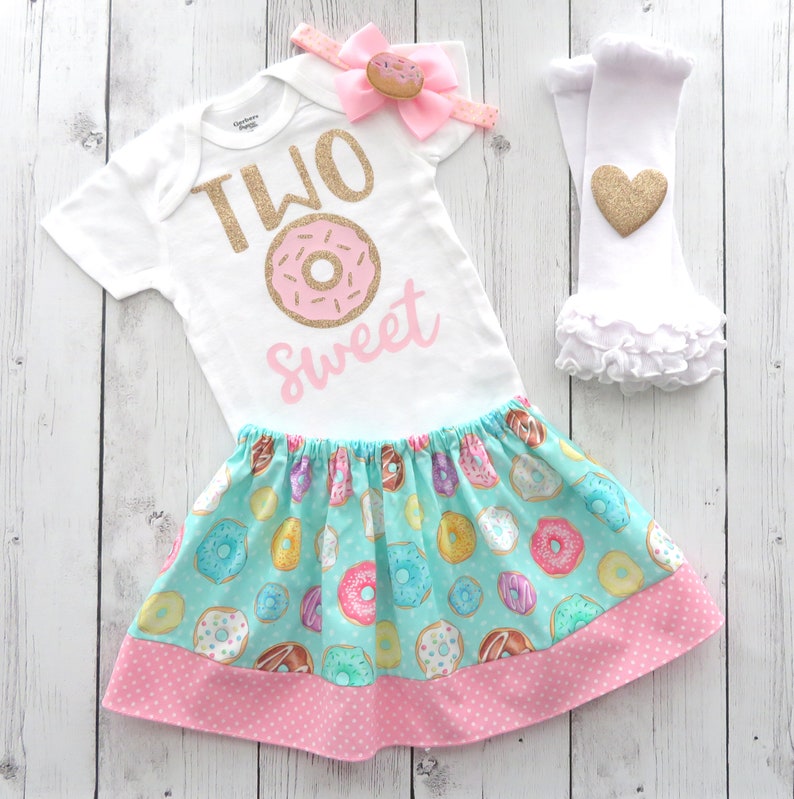 Donut Second Birthday Outfit for baby girl donut grow up | Etsy